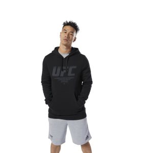 Reebok UFC Fan Gear Kapuzenpullover Herren - Schwarz - DE 653-UEC